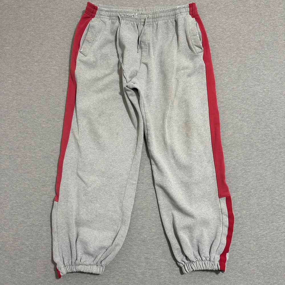 Y2K Southpole Authentic Collection Colorblock Sweatpants Gray Red Hip Hop XXL